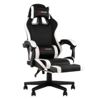 Фотография товара Кресло спортивное TopChairs Prophet с оттоманкой черно-белый от компании ChiedoCover.