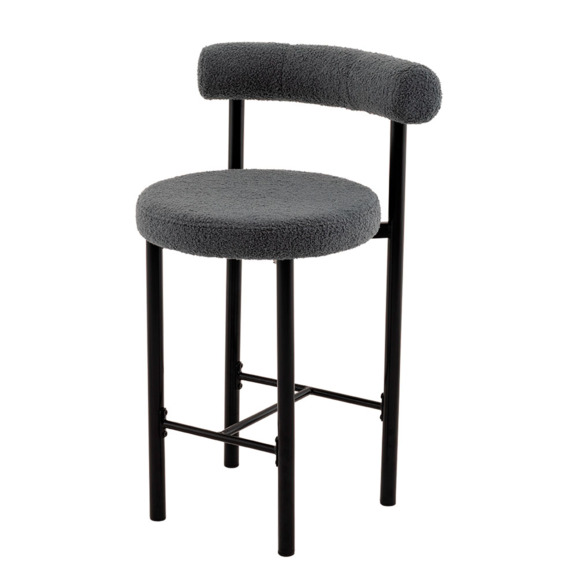 Стул полубарный Флорео букле темно-серый Стул полубарный Флорео букле темно-серый - фото 5