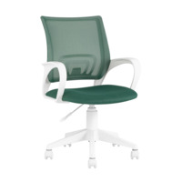 Настоящее фото товара Кресло офисное TopChairs ST-BASIC-W зеленый крестовина пластик белый, произведённого компанией ChiedoCover