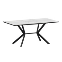 Настоящее фото товара Стол раздвижной Сири 1200+300, фрост, черный муар, произведённого компанией ChiedoCover