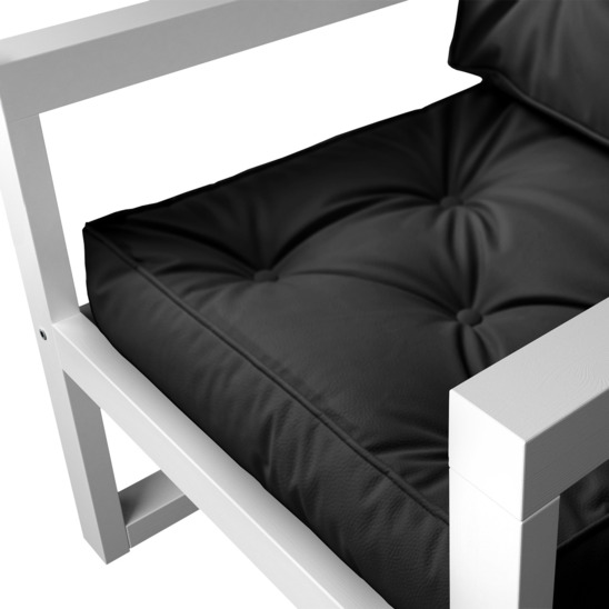 Кресло Амстер белая эмаль, черное - фото 4
