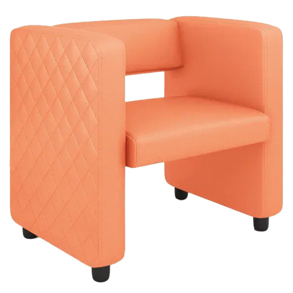 Кресло Тепал, экокожа, оранжевый Кресло Тепал, экокожа, оранжевый - фото 1