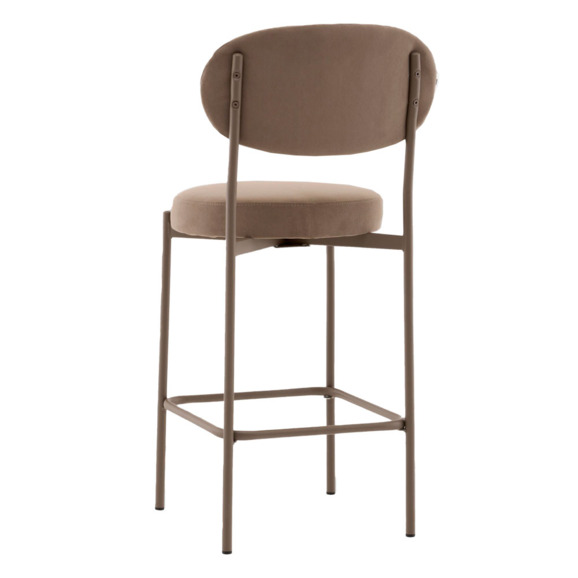 Стул Полубарный Бриф DD велюр капучино каркас капучино муар Стул Полубарный Бриф DD велюр капучино каркас капучино муар - фото 4