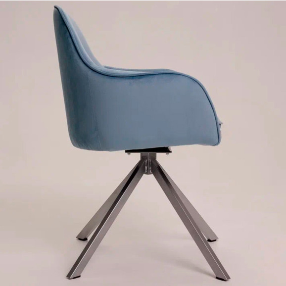 Кресло Сета, пирамида, голубой, серебро - фото 6