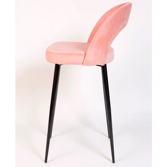 Стул Пиннате, барный, розовый, черный, велюр - фото 4
