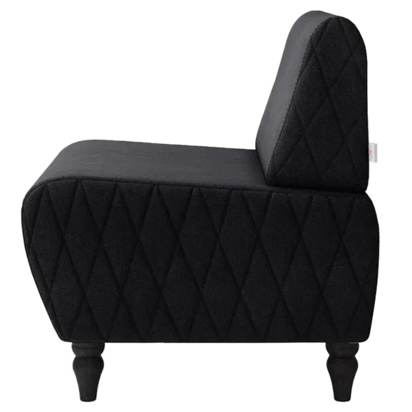 Кресло Лотик велюр, черный - фото 4