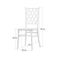 Фотография Стул Диамант пластиковый, белый Фотография товара Стул Диамант пластиковый, белый от компании ChiedoCover.