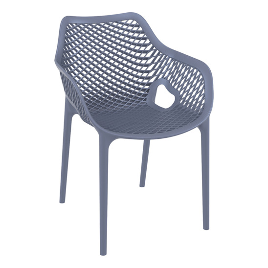 Кресло пластиковое Air XL, серое - фото 1