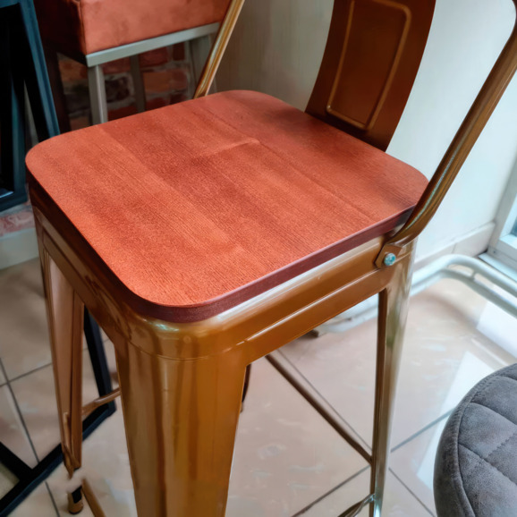 Полубарный стул Tolix Wood, цвет каркаса по RAL - фото 8
