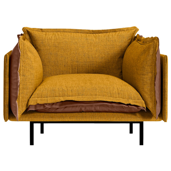 Кресло Barcelona, горчичный - фото 2