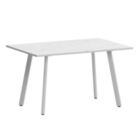 Настоящее фото товара Стол нераздвижной Рольф, азул, белый муар, произведённого компанией ChiedoCover