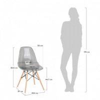 Фотография товара Стул Eames прозрачный, дерево от компании ChiedoCover.