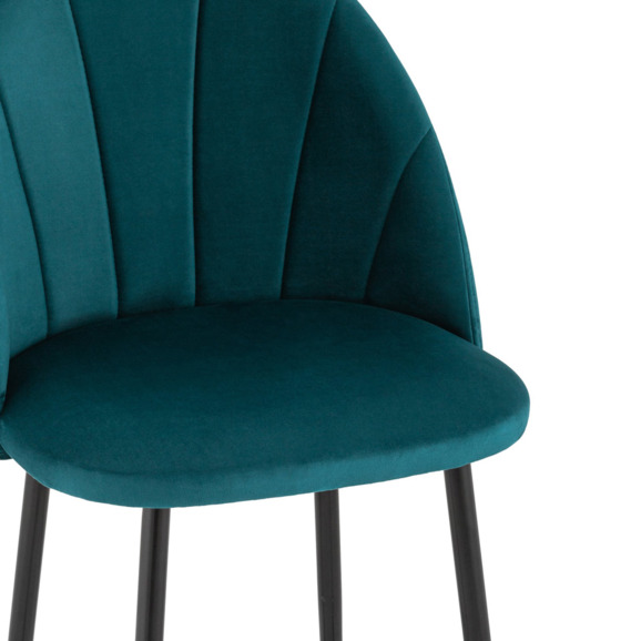 Стул полубарный Логан SN, велюр, изумрудный - фото 7