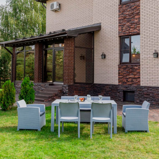 Обеденный комплект Lina DINING M, светло-серый - фото 2