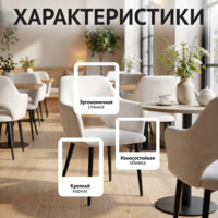 Фотография товара Стул Аква, велюр Фортиз 000, ножки металл черные от компании ChiedoCover.