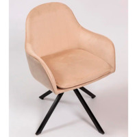 Фотография товара Кресло Сета, пирамида, поворотное основание, бежевый, черный, велюр от компании ChiedoCover.