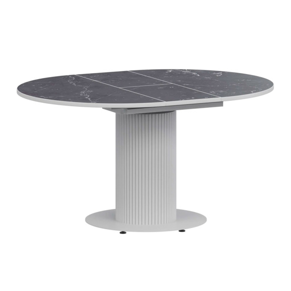 Стол раздвижной Амор 1000+300 даркстоун, Белый муар Стол раздвижной Амор 1000+300 даркстоун, Белый муар - фото 1