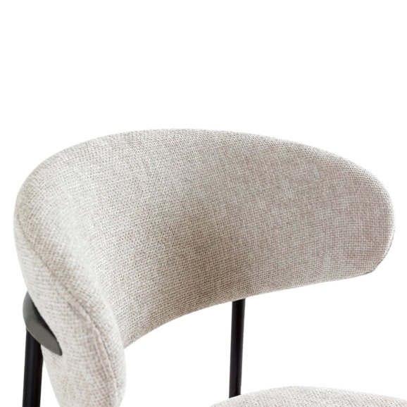 Стул барный ARIA, светло-серый, черный Стул барный ARIA, светло-серый, черный - фото 5