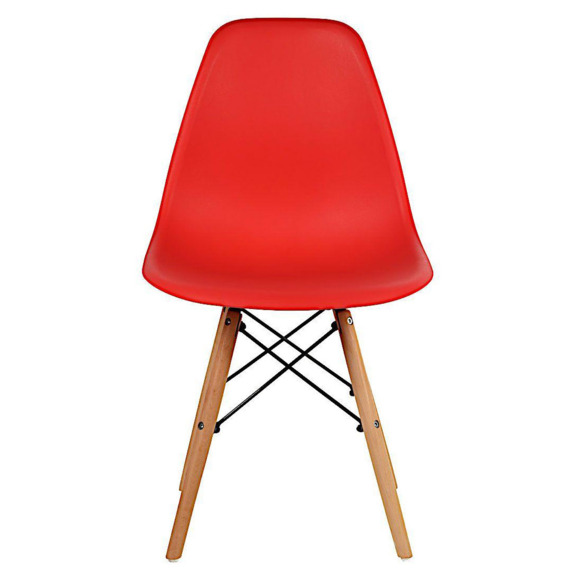 Стул пластиковый Eames, бук, красный - фото 2