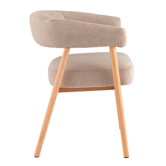 Стул обеденный Zubo с деревянными ножками, бежевый Стул обеденный Zubo с деревянными ножками, бежевый - фото 3