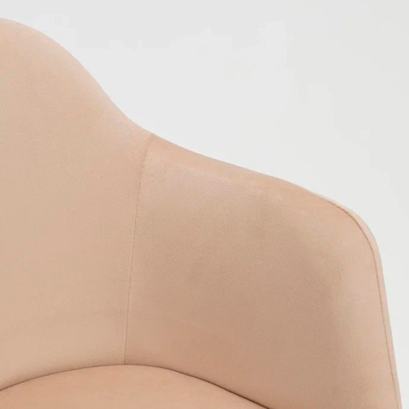 Стул Столон, стальные ноги, бежевый, черный, велюр - фото 6