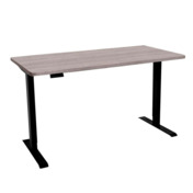 Фотография товара Стол с регулировкой высоты Lift, черный, ЛДСП дуб бежево-серый, 140x60 от компании ChiedoCover.