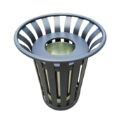 Фотография товара Урна металлическая антивандальная Измир, черная от компании ChiedoCover.