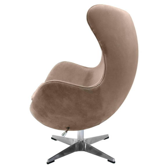 Кресло EGG CHAIR, латте замша - фото 3