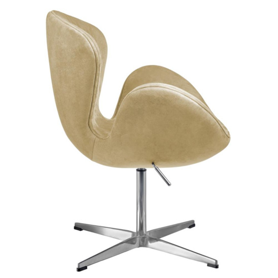 Кресло Swan style chair, карамельный, искусственная замша - фото 3