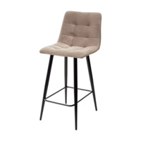 Настоящее фото товара Полубарный стул Chilli QB, латте велюр/ черный каркас, произведённого компанией ChiedoCover