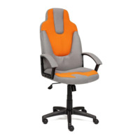 Настоящее фото товара Кресло игровое Нео 3, серая ткань + оранжевая ткань, произведённого компанией ChiedoCover