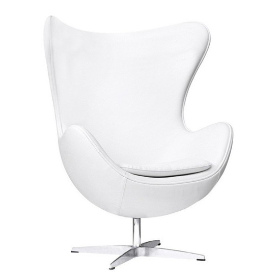 Дизайнерское кресло Egg chair (Arne Jacobsen Style), белое - фото 1