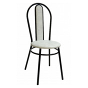 Фотография товара Стул Lorence, каркас черный, экокожа, белый от компании ChiedoCover.