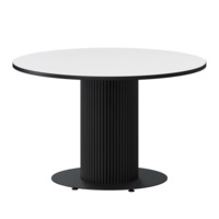 Фотография Стол нераздвижной Римс, 1000мм, супер белый, черный муар от производителя ChiedoCover, картинка продукции, реальное фото товара Настоящее фото товара Стол нераздвижной Римс, 1000мм, супер белый, черный муар, произведённого компанией ChiedoCover