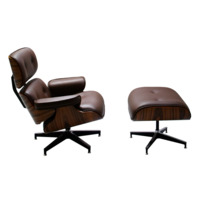 Комплект Lounge Chair, кресло и оттоманка, коричневый