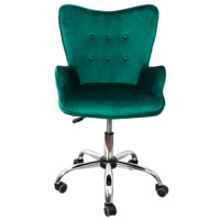 Кресло поворотное BELLA,  велюр, тёмно-зелёный