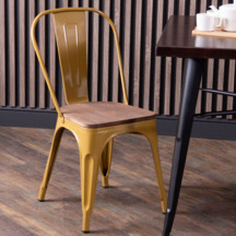 Фотография товара Стул Tolix Wood, золотой от компании ChiedoCover.