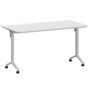 Фотография товара Стол мобильный складной радиусный, белый, 22 мм, 140*70 от компании ChiedoCover.