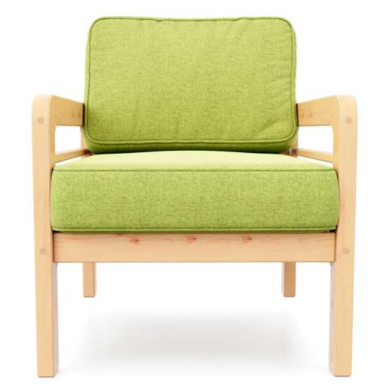 Кресло Эмма зеленое, сосна - фото 2
