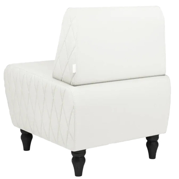 Кресло Лотик экокожа, белый - фото 2