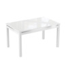 Стол Гласс-8, экстрабелый, белый глянец