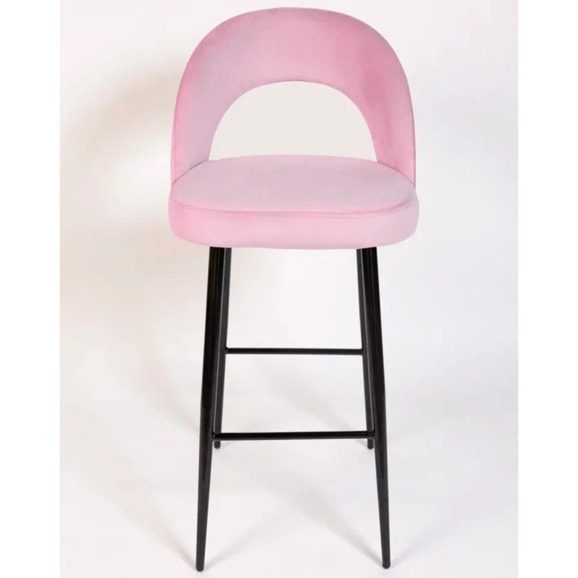 Стул Пиннате, барный, сиреневый, черный, велюр - фото 2