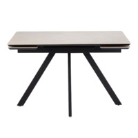 Фотография товара Керамический стол Вилли 120(180)х80 сarmen light grey / черный от компании ChiedoCover.