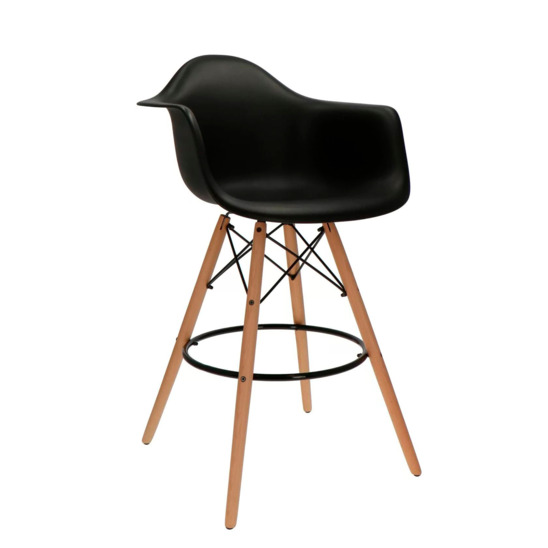  Кресло Eames DAW Барное Черное - фото 1