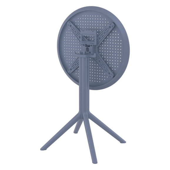 Стол пластиковый складной Sky Folding Table Ø60, темно-серый - фото 5