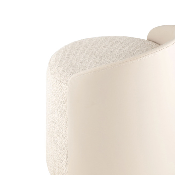 Пуф Тея спинка экокожа, сиденье шенилл, бежевый Пуф Тея спинка экокожа, сиденье шенилл, бежевый - фото 5