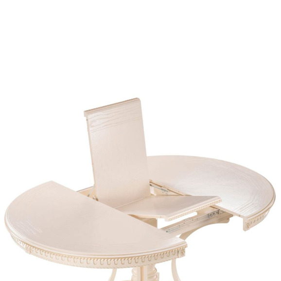 Деревянный стол Нозеан круглый бежевый / золото - фото 4