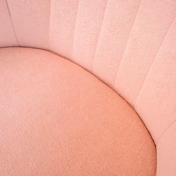 Кресло Сета, пирамида, розовый, белый, букле - фото 7