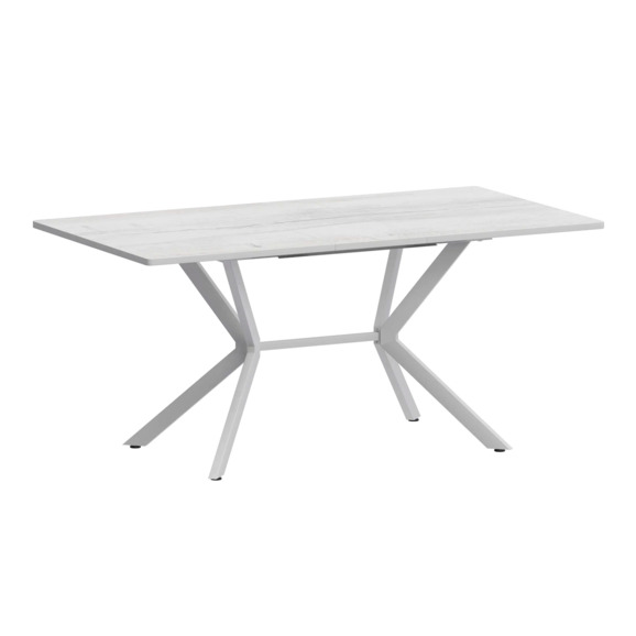 Стол раздвижной Сири 1200+300, фрост, белый муар - фото 1