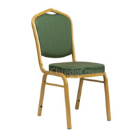 Настоящее фото товара Классический стул Хит 25мм - золото, зеленая корона, произведённого компанией ChiedoCover